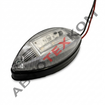 Фонарь габаритный 1050.3712-П (12/24) LED белый (ан. ГФ-2) с проводом