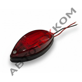 Фонарь габаритный 1069.3731-П (12/24В) LED красный (с проводом) ан.ГФ-2