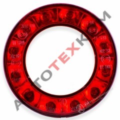 Фонарь тормоза задний 85.3776 (12/24В) красный LED кольцо