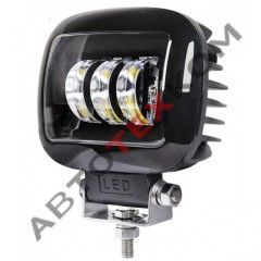 Фара противотуманная G0016 (30W) 3 диода (черный цвет) ан.30W-SQ-BLACK
