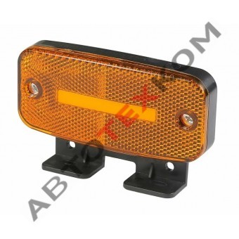 Фонарь габаритный 158 (24В) LED желтый (с кронштейном) + функция указателя поворота