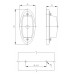 Фонарь габаритный G-02 (б/л) красно-белый GMAK