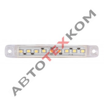 Фонарь контурный 161-01-6LED (24В) белый 9LED с прокладкой (ан.YP-117)