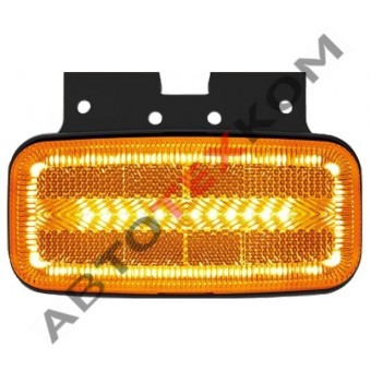 Фонарь габаритный 155-00-1 (24В) желтый LED 36 диодов (с кронштейном) ан. FT-080 LED + K 