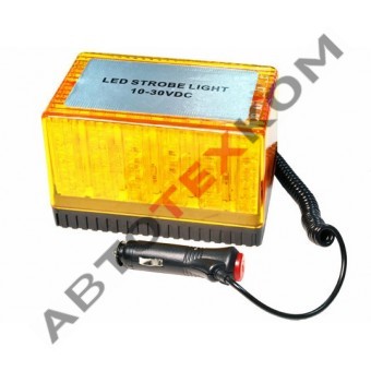 Маяк проблесковый РR-1076 (10-30V) LED магнит (h=78мм, L=122x80мм) Кирпич Маяк проблесковый РR-1076 (10-30V) LED магнит (h=78мм, L=122x80мм) Кирпич
